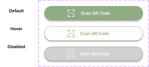 Primary button, default, hover, and disabled states