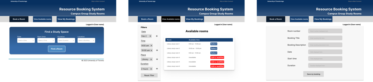 Mid-fidelity wireframe overview